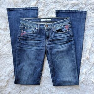NWOT Joe’s Jeans The Rocker Y2K Flare Bootcut Embroidered Denim Jeans 26